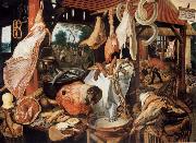 Pieter Aertsen Butcher sale state with flight nacb Agypten oil on canvas